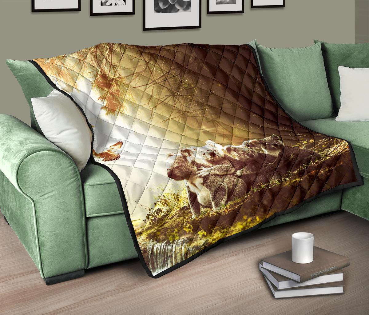 premium-quilts-koala-family-landscape-art
