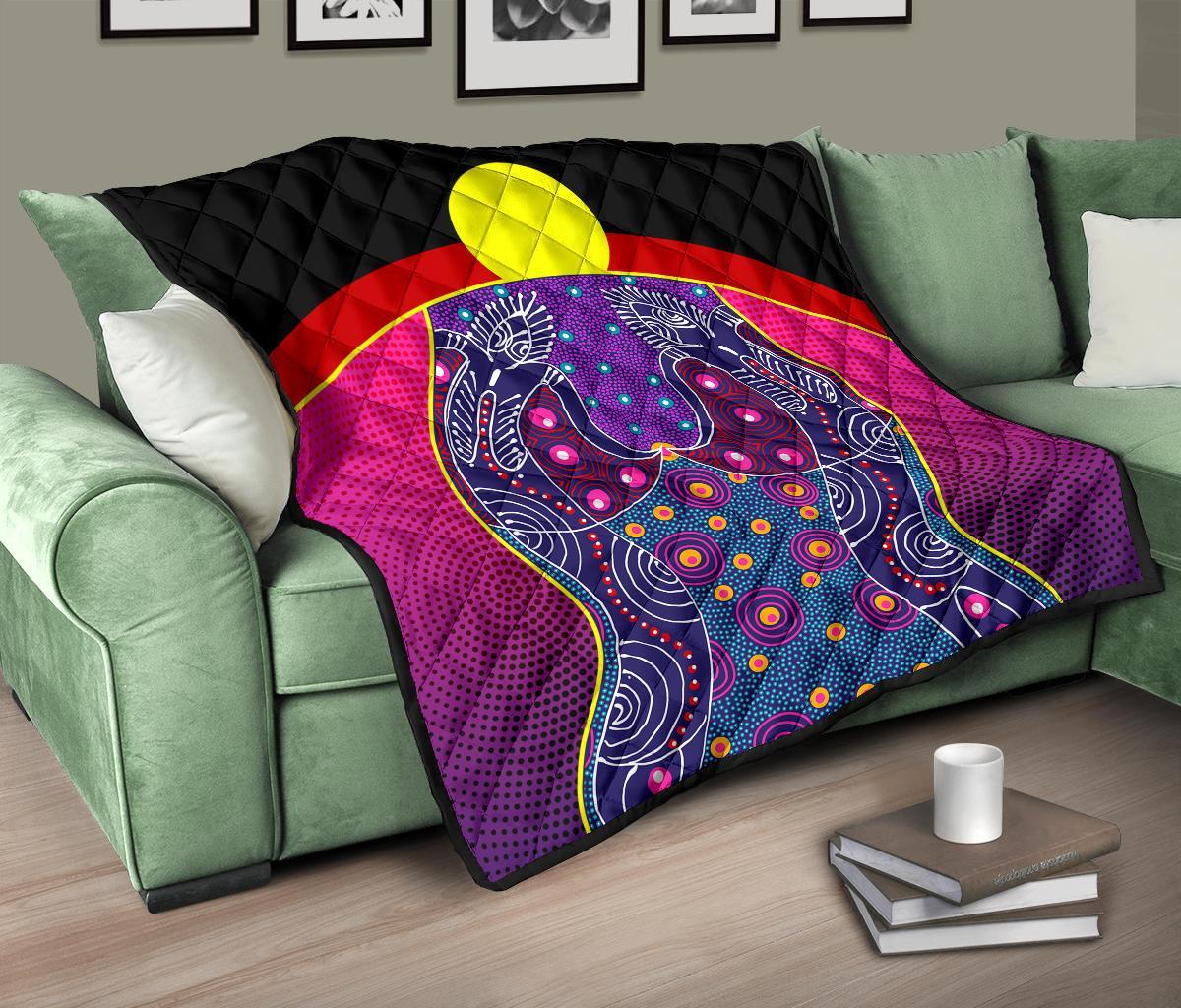 premium-quilt-aboriginal-sublimation-dot-pattern-style-violet