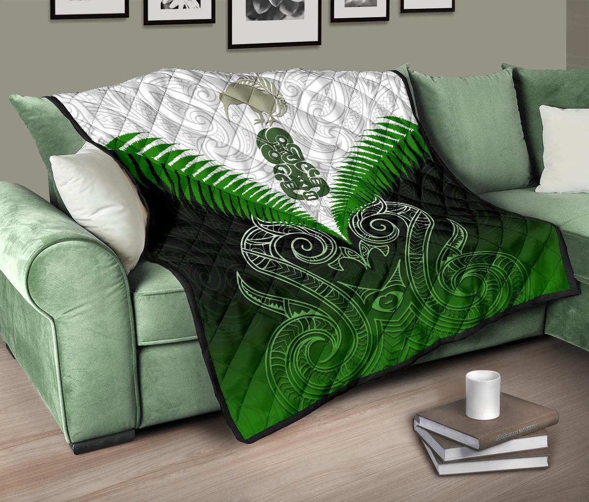 maori-manaia-premium-quilt-green