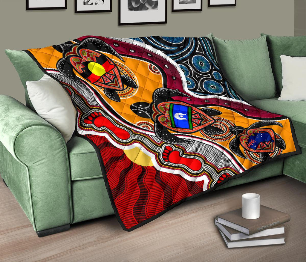 1saustralia-premium-quilt-australia-aboriginal-dots-with-turtle-and-naidoc-flags