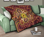 aboriginal-premium-quilt-indigenous-lizard-dot-painting-art