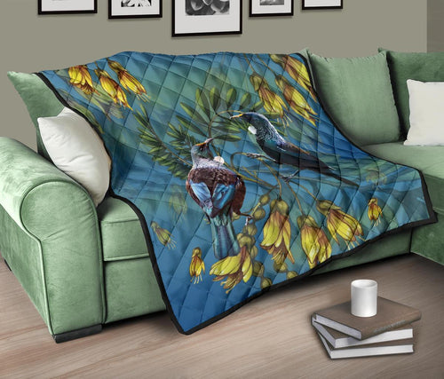 tui-bird-and-kowhai-flowers-quilt