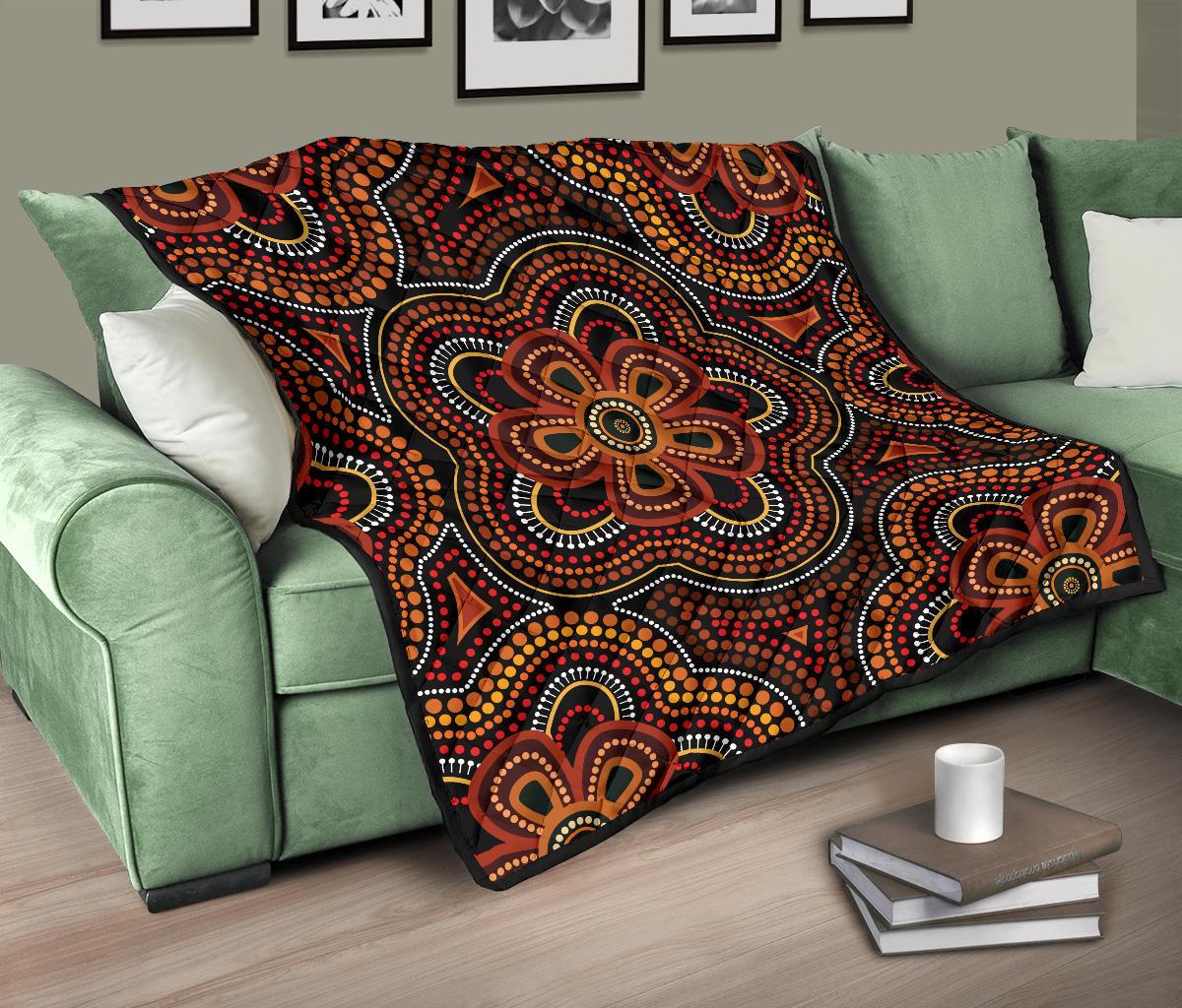 aboriginal-premium-quilt-aboriginal-dot-painting-flowers-style-ver02