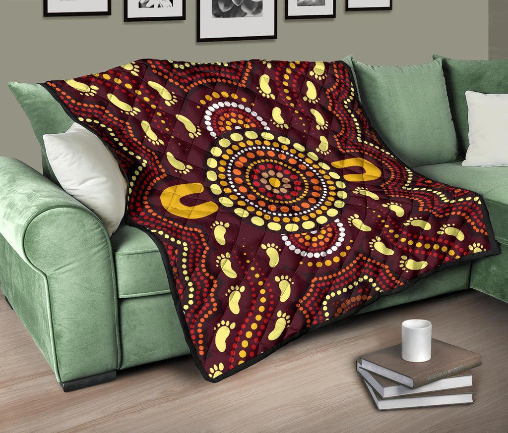 aboriginal-premium-quilt-indigenous-circle-footprint