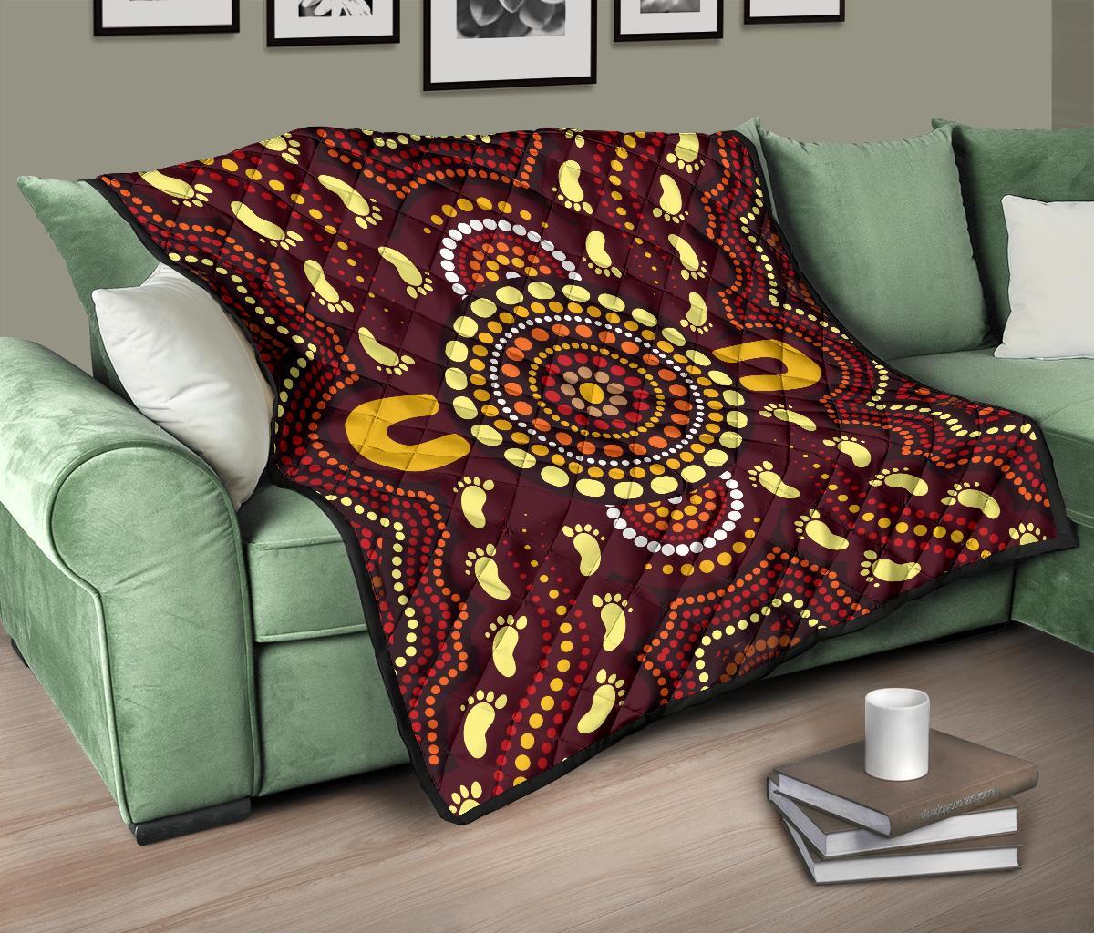 aboriginal-premium-quilt-indigenous-circle-footprint