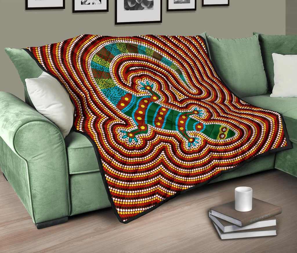 premium-quilts-lizard-coverlets-aboriginal-dot-painting