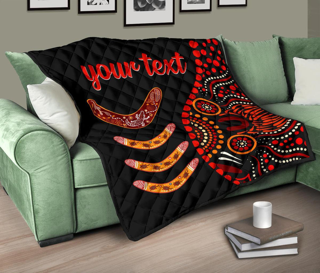 aboriginal-personalised-premium-quilt-aboriginal-boomerangs-with-dot-painting-pattern