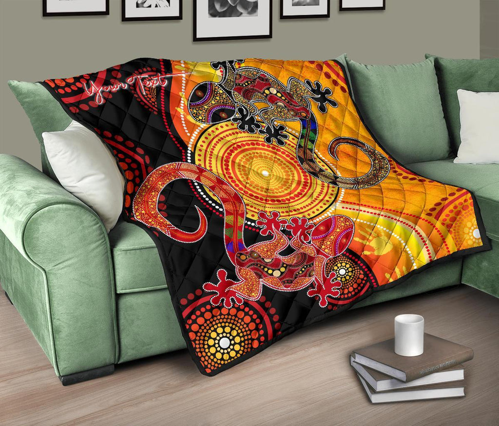 aboriginal-personalised-premium-quilt-couple-aboriginal-lizards