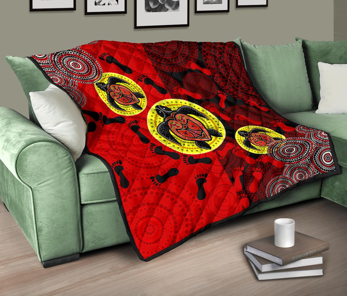 premium-quilt-aboriginal-dot-painting-quilt-turtle