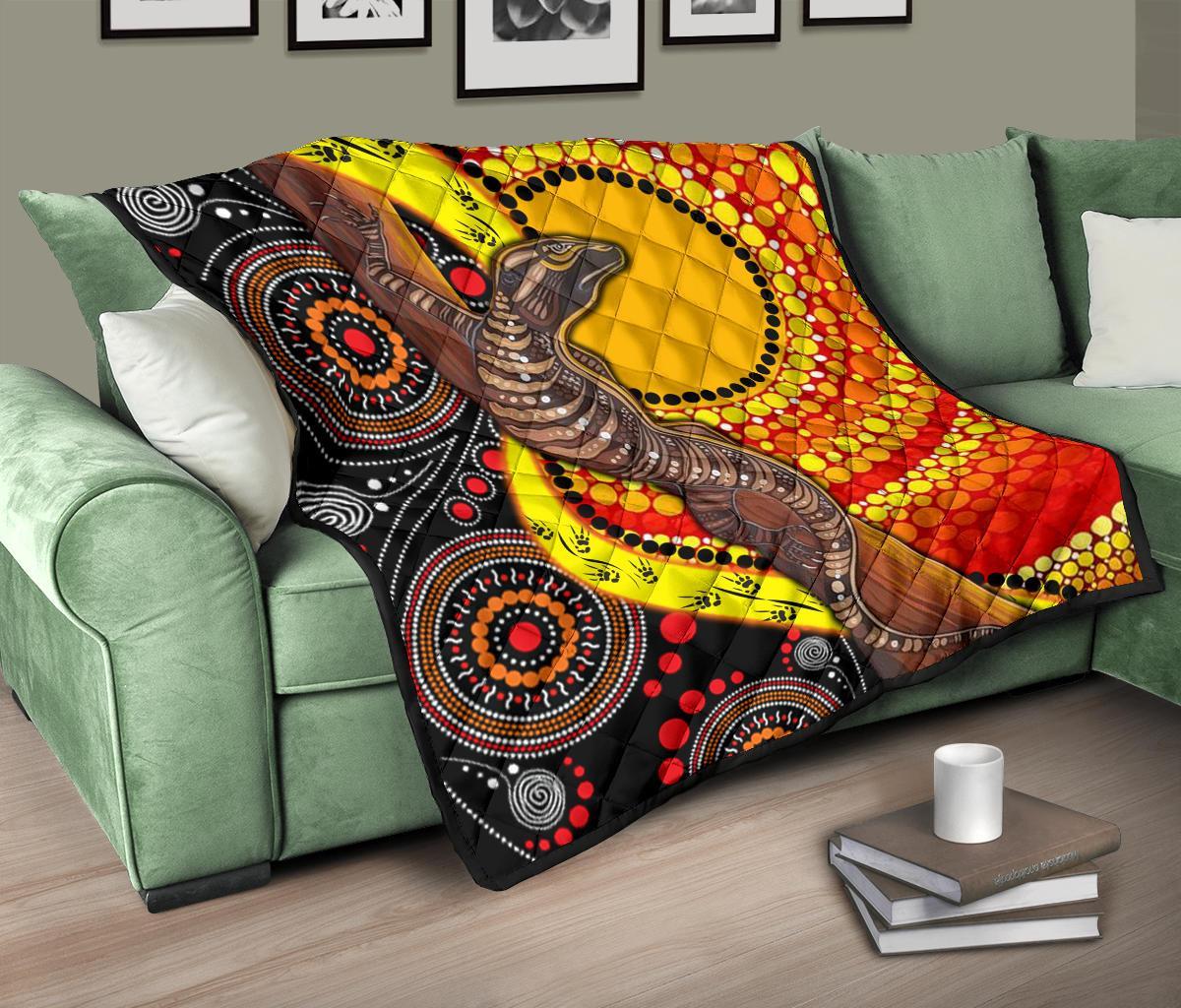 1saustralia-premium-quilt-australian-aboriginal-dot-painting-sun-and-lizard