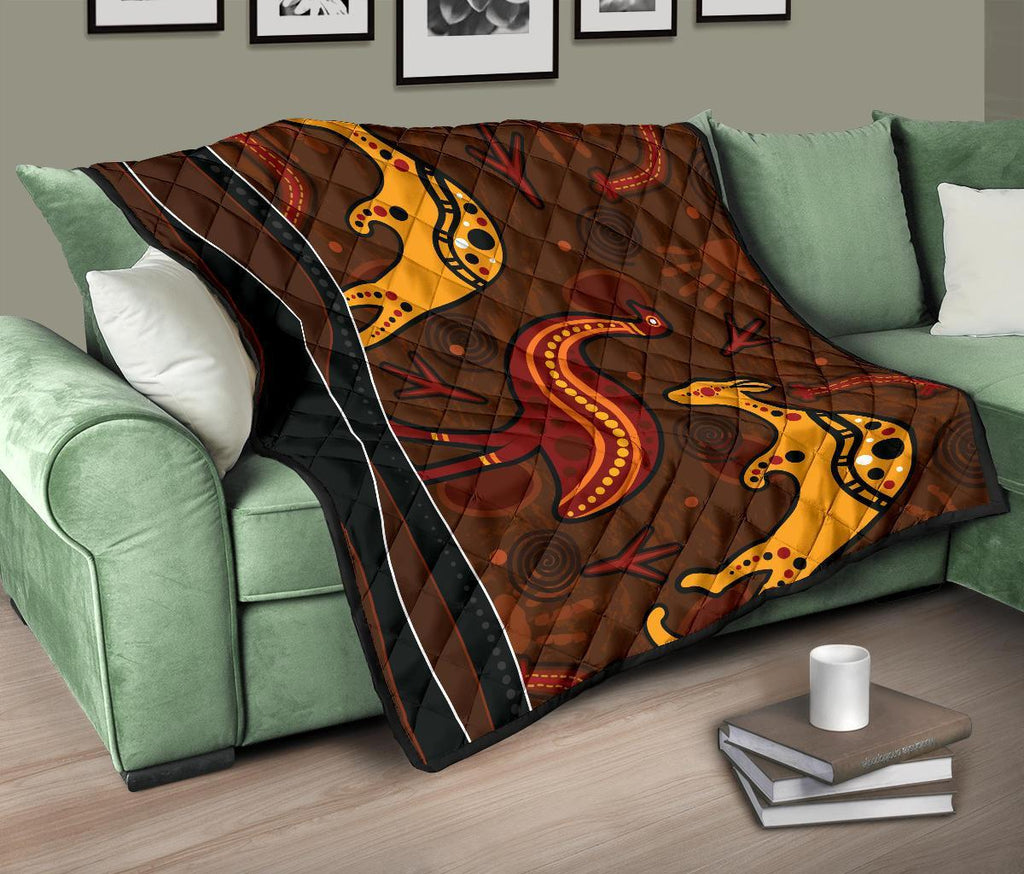 aboriginal-premium-quilt-indigenous-kangaroo-and-emu-brown-color