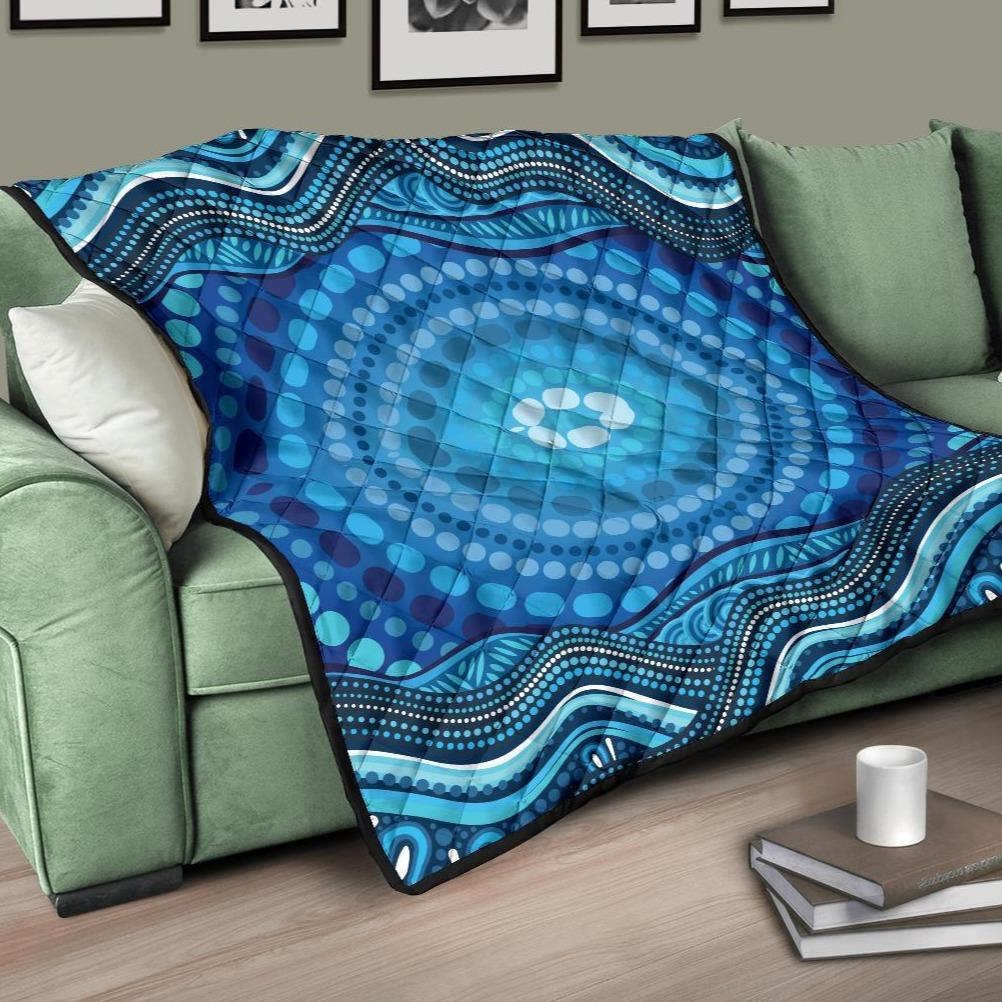 aboriginal-premium-quilt-blue-circle-aboriginal-art