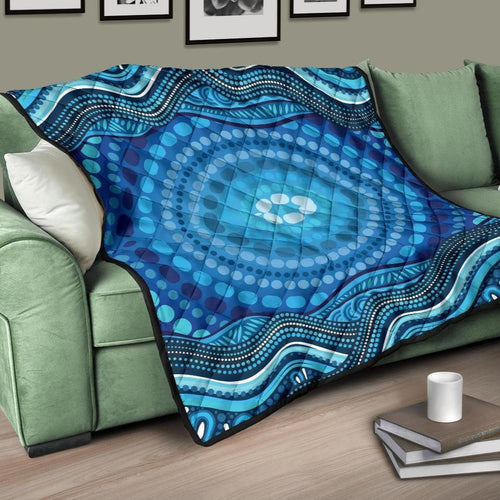 aboriginal-premium-quilt-blue-circle-aboriginal-art