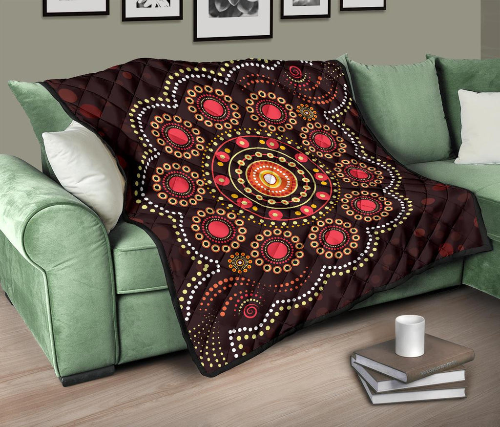 aboriginal-premium-quilt-australian-colorful-flower-dot-painting-art