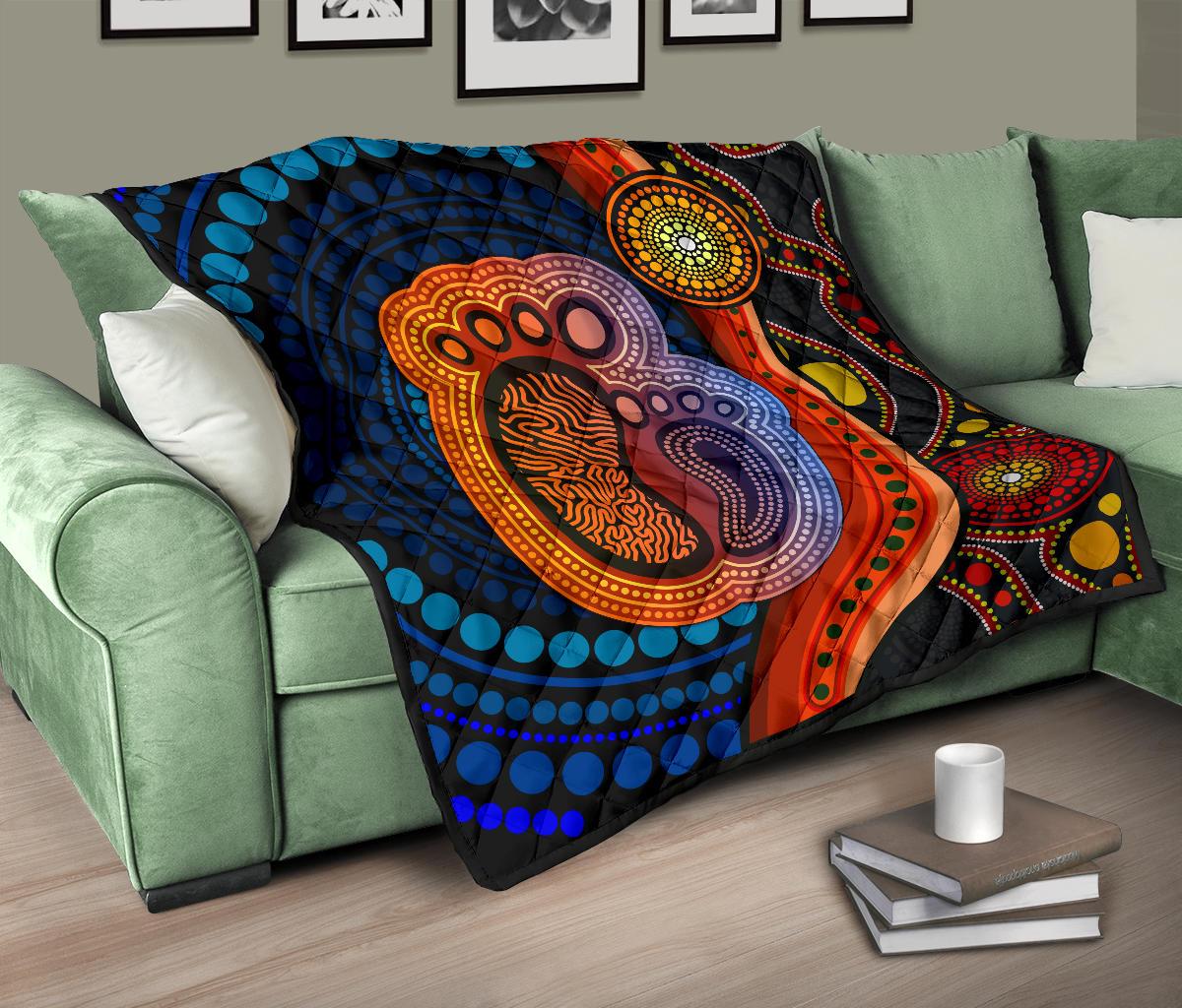 1st-australia-premium-quilt-aboriginal-mother-and-son-foot