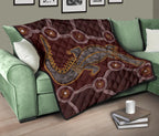 aboriginal-premium-quilt-indigenous-crocodile-brown-color