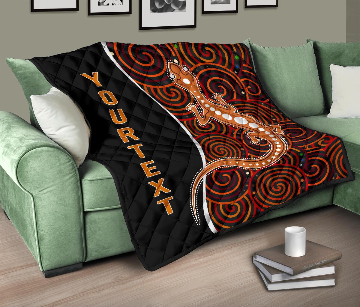 aboriginal-personalised-premium-quilt-indigenous-lizard-dreaming