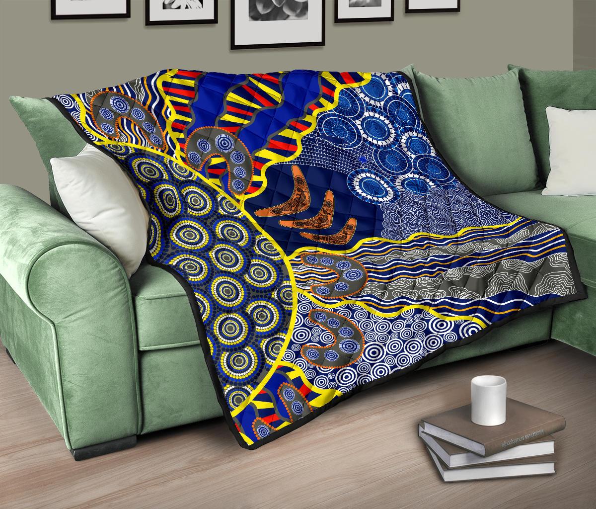 aboriginal-premium-quilt-australian-boomerang-dot-painting-art