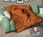 aboriginal-premium-quilt-australia-kangaroo-orange-dot-painting-art
