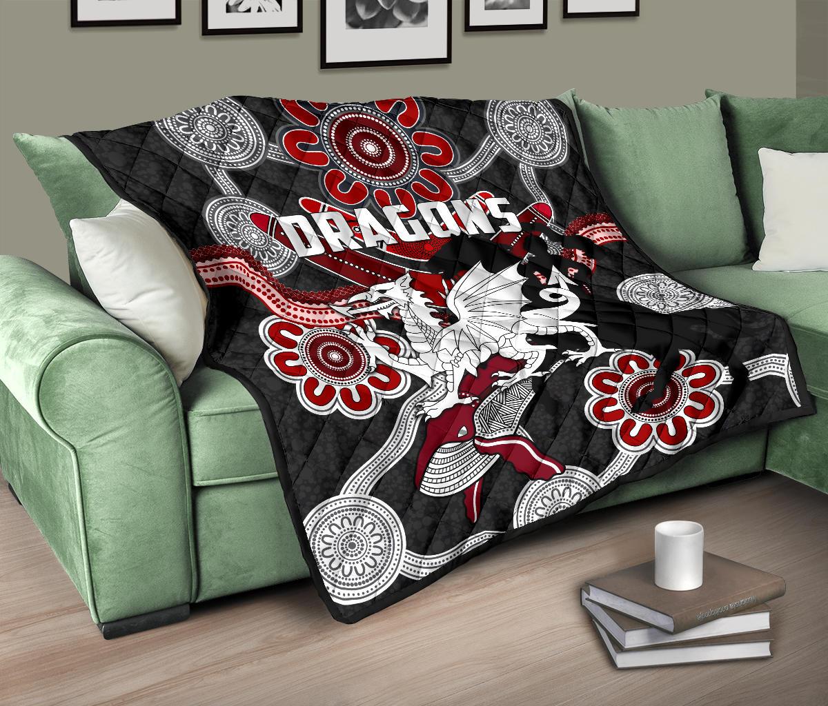 dragons-premium-quilt-st-george-indigenous-black