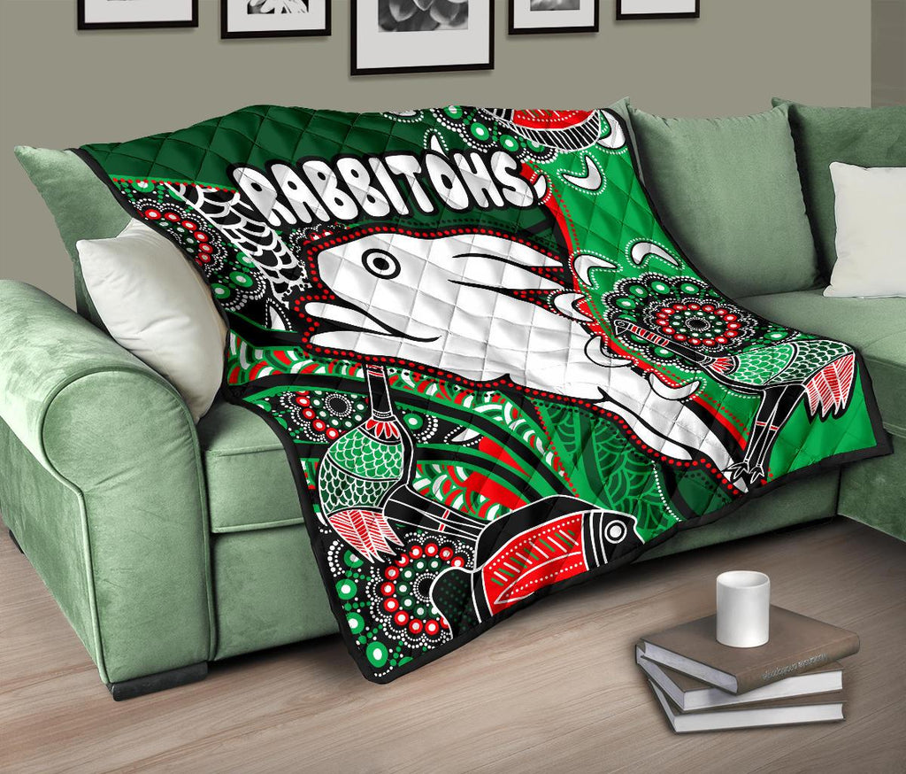 rabbitohs-premium-quilt-indigenous-survival-world