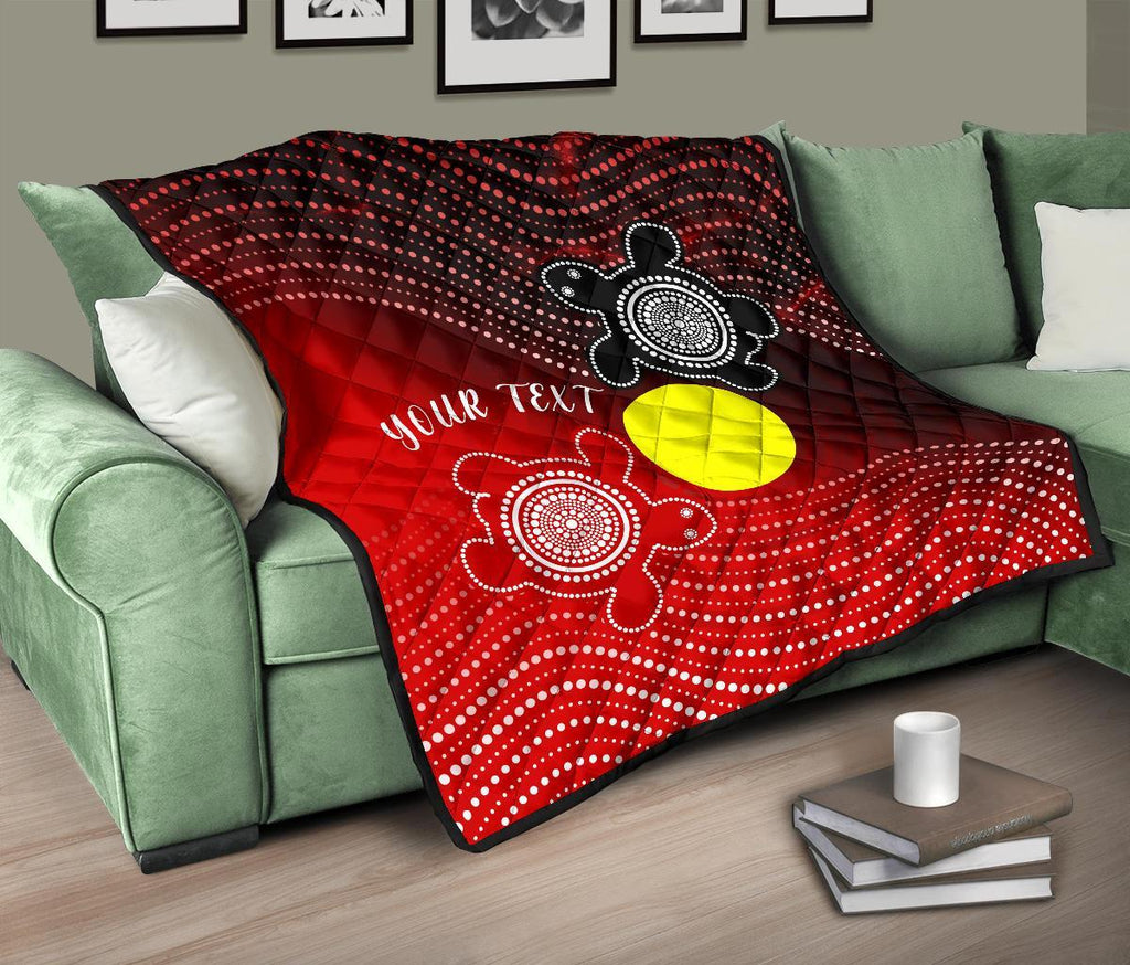 custom-aboriginal-premium-quilt-indigenous-circle-dot-painting-style