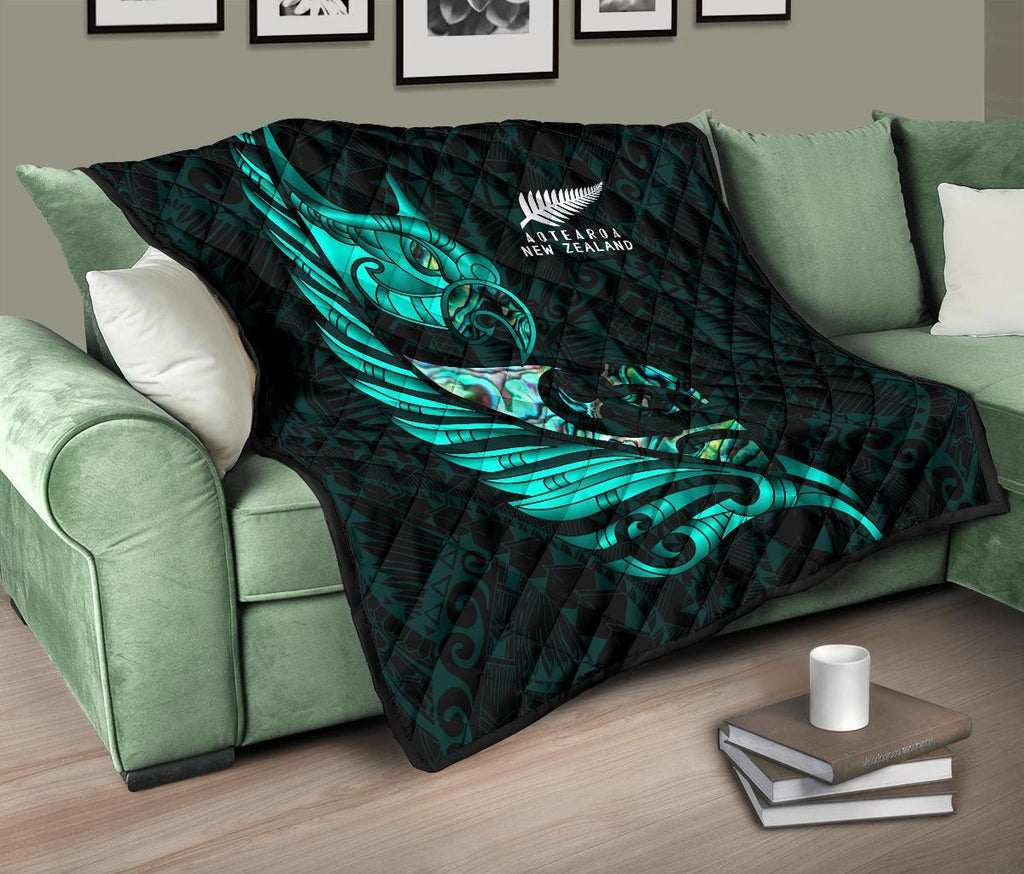 new-zealand-premium-quilt-manaia-paua-fern-wing-turquoise