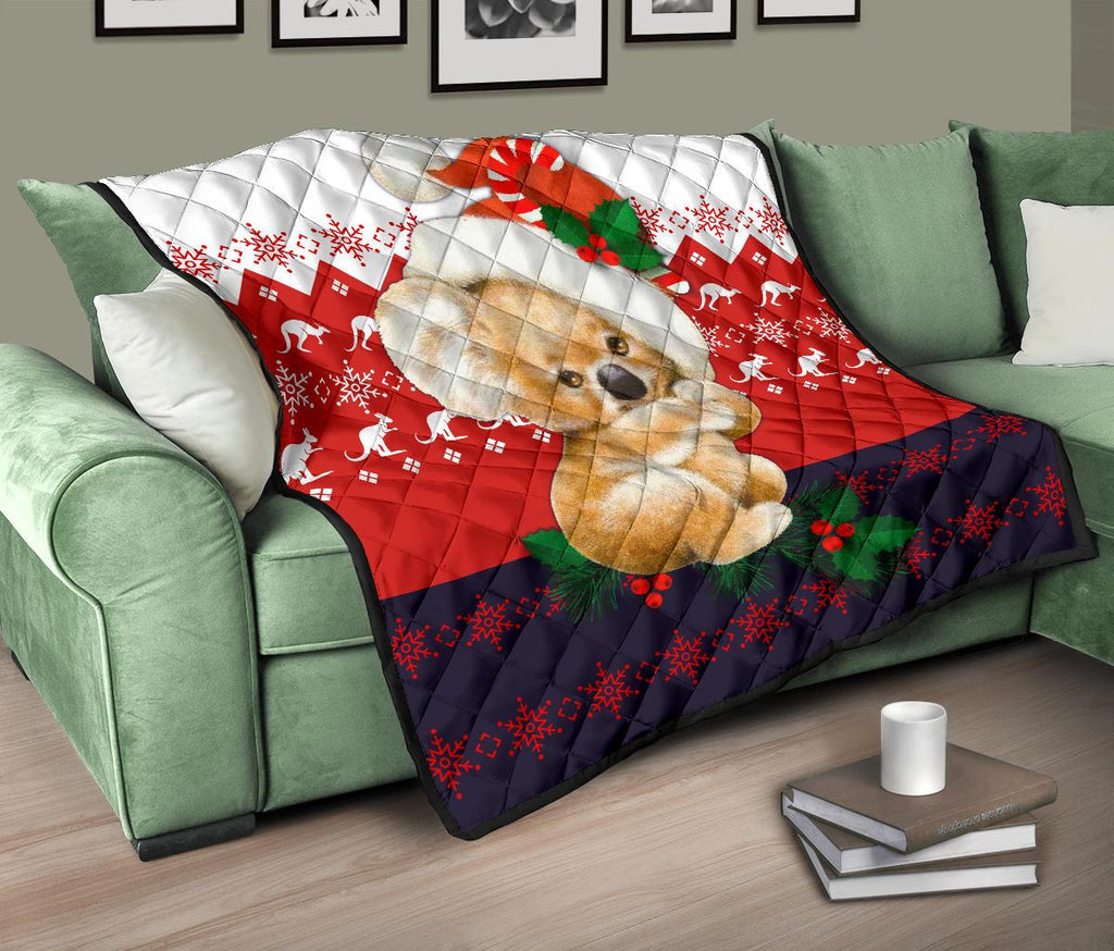 christmas-premium-quilts-koala-coverlets-kangaroo-symbol-snowflakes
