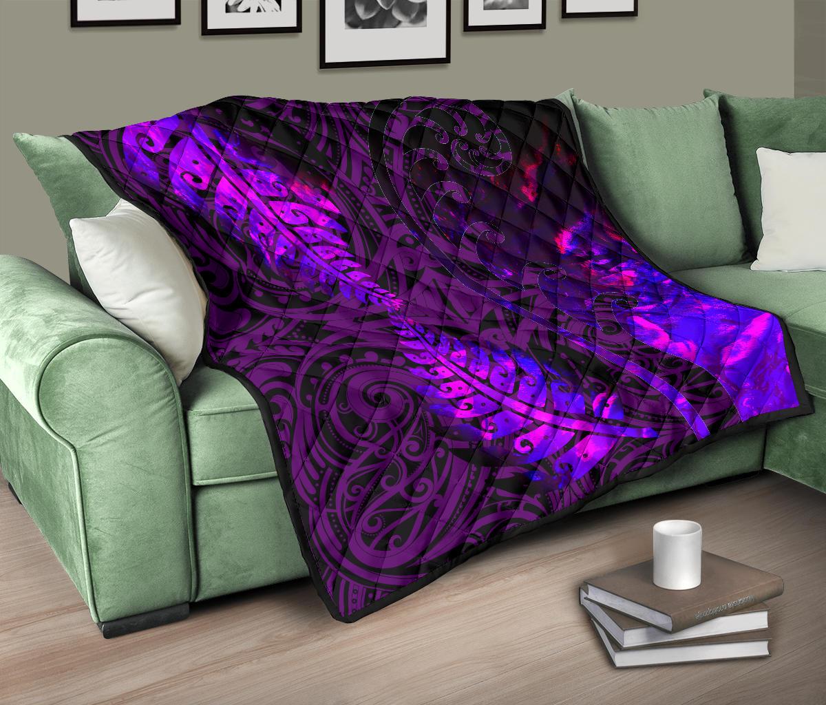 aotearoa-maori-premium-quilt-silver-fern-koru-vibes-purple