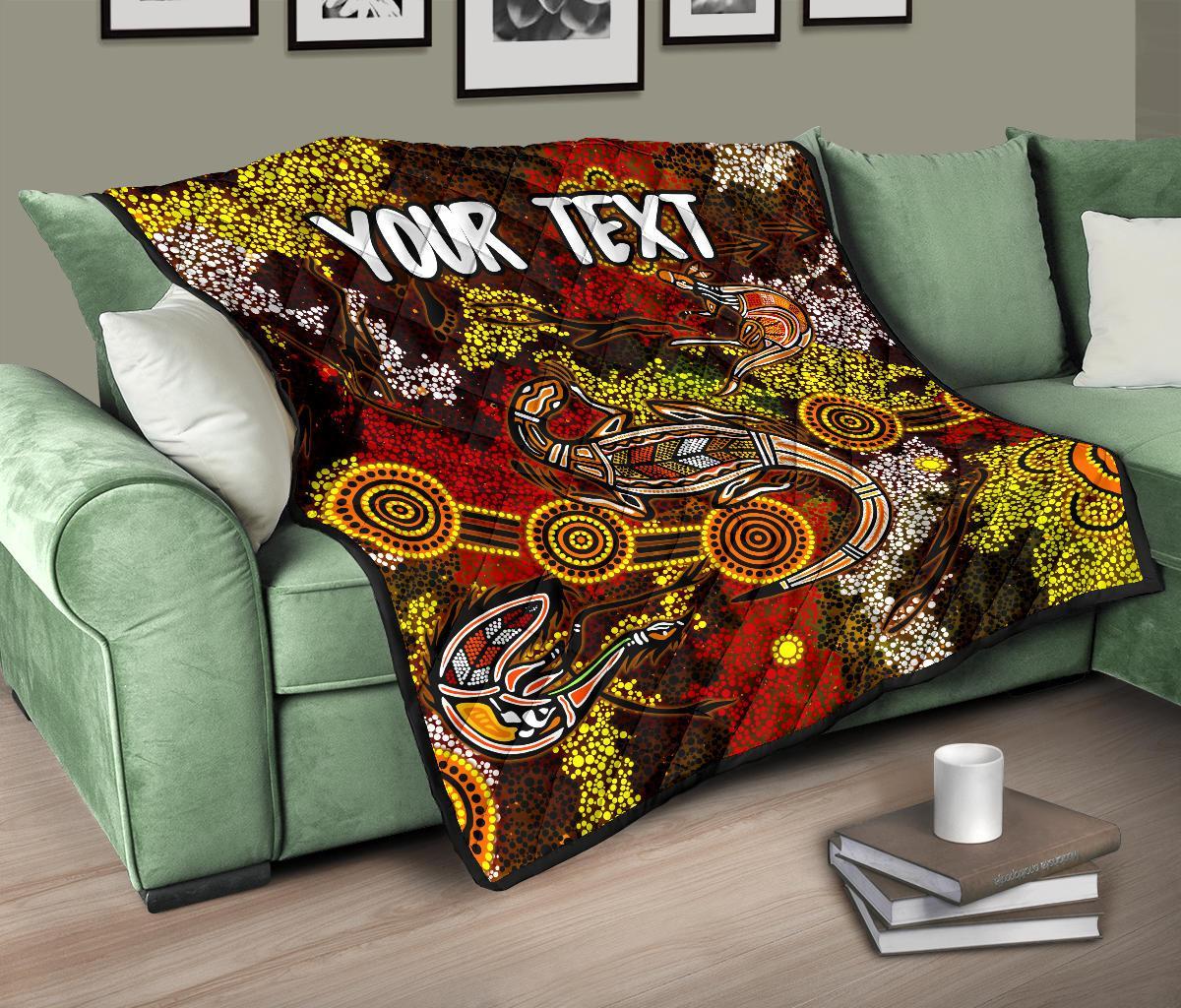 custom-aboriginal-premium-quilt-kangaroo-and-lizard-dot-painting-art