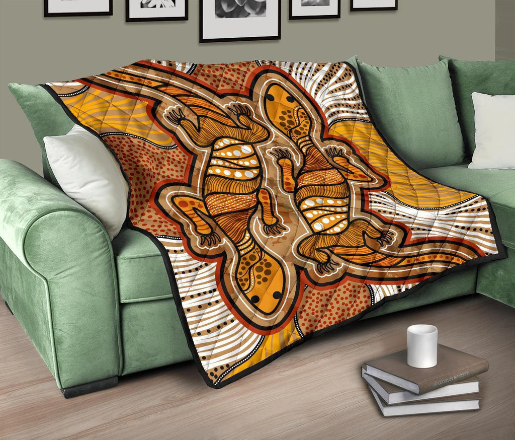 aboriginal-premium-quilt-indigenous-two-lizard-vintage-stye