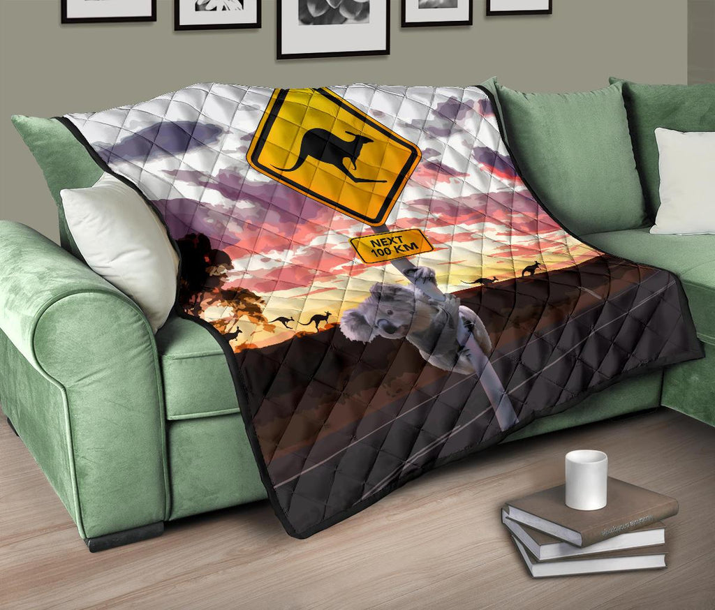 premium-quilts-koala-coverlets-kangaroo-sign-sunset-landscape-art