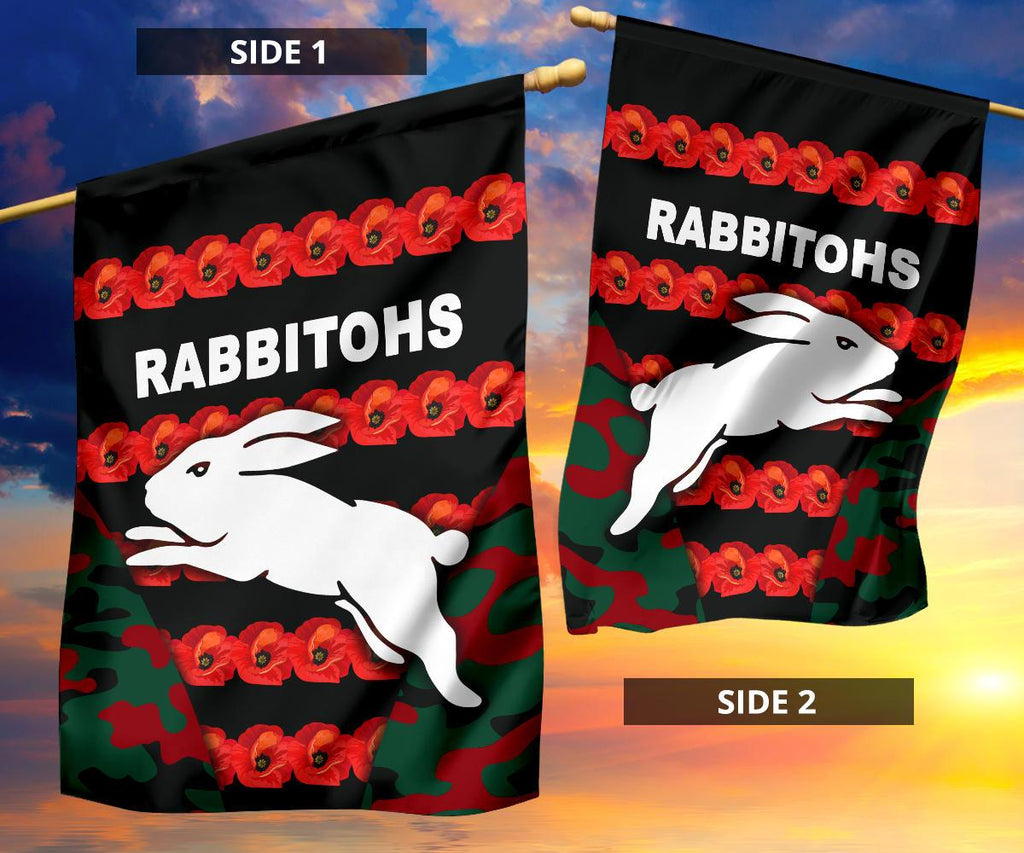south-sydney-rabbitohs-flag-anzac-day-poppy-flower-vibes