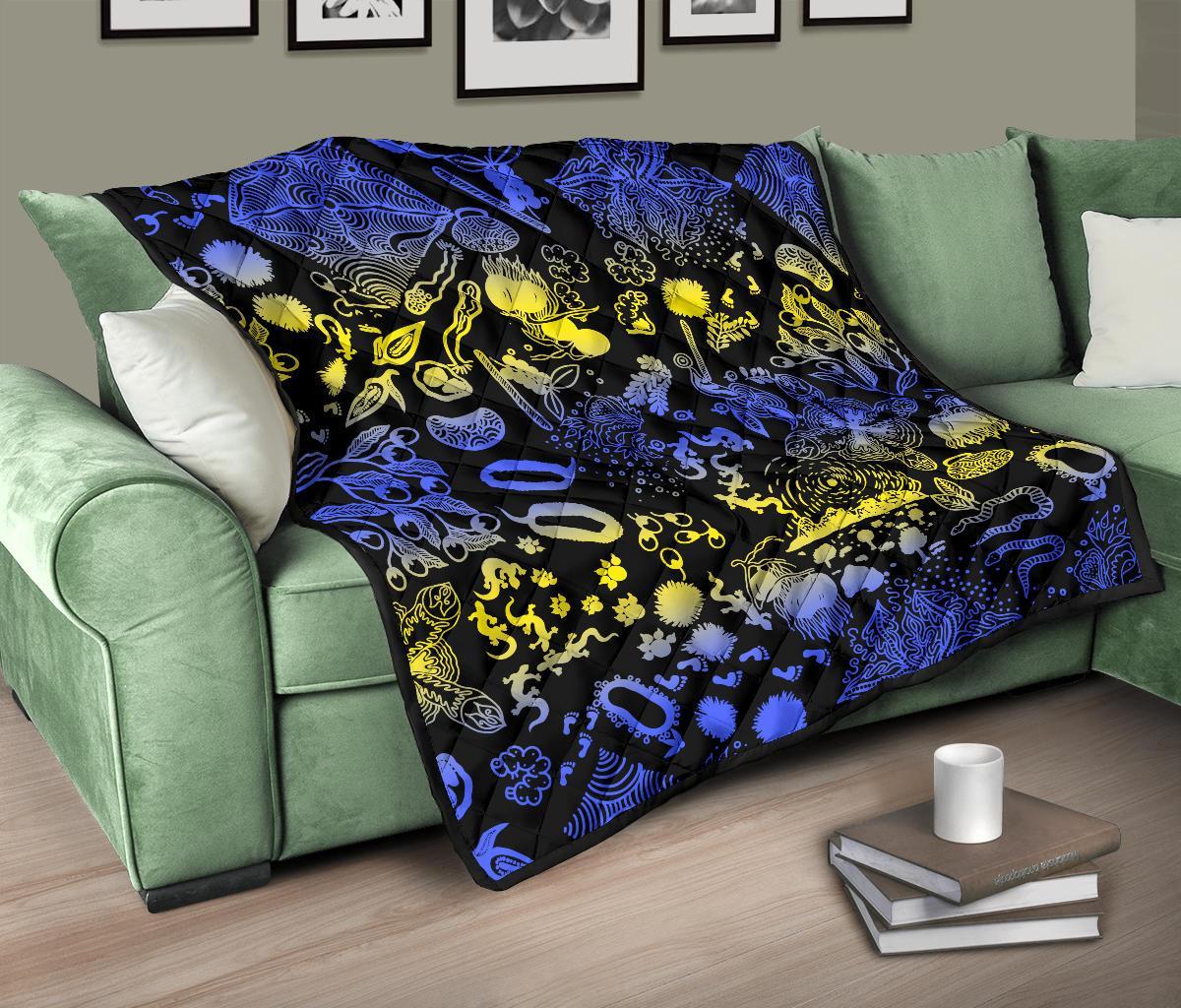 premium-quilt-australian-aboriginal-golden-wattle