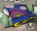 aboriginal-premium-quilt-sunset-over-the-sea-and-kangaroo-dot-painting