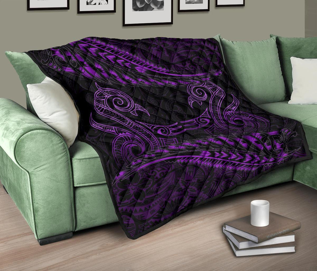 aotearoa-premium-quilt-purple-maori-manaia-with-silver-fern