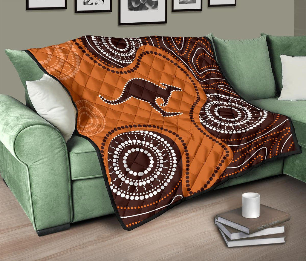 premium-quilts-aboriginal-dot-painting-quilts-kangaroo