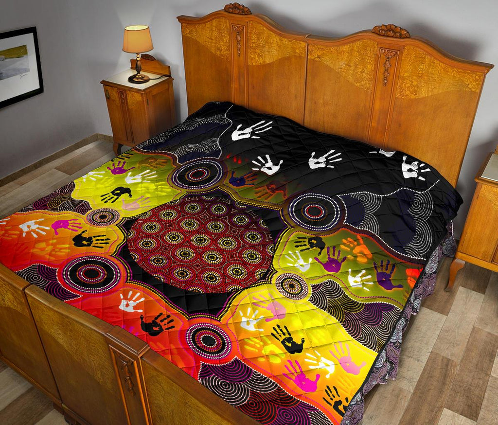 aboriginal-premium-quilt-indigenous-circle-dot-painting-hand-art