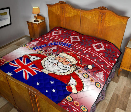 christmas-premium-quilt-australia-santa-claus-hold-the-flag-red