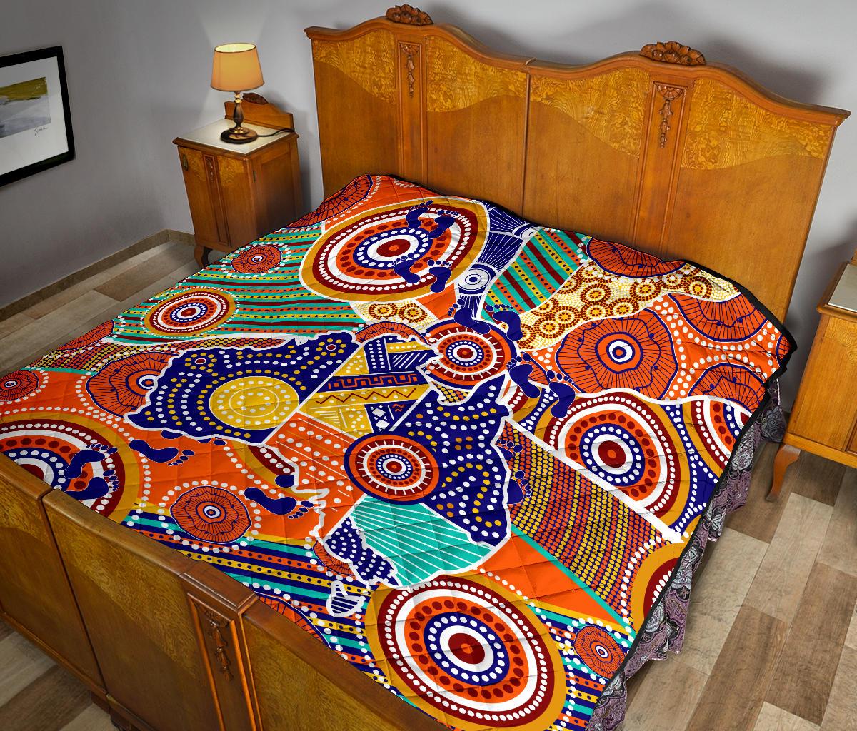 aboriginal-premium-quilt-australian-map-dot-painting