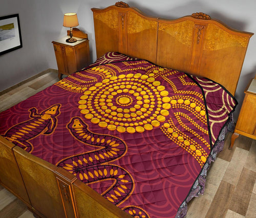 aboriginal-premium-quilt-aboriginal-snake-and-alligator