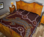 aboriginal-premium-quilt-indigenous-crocodile-brown-color