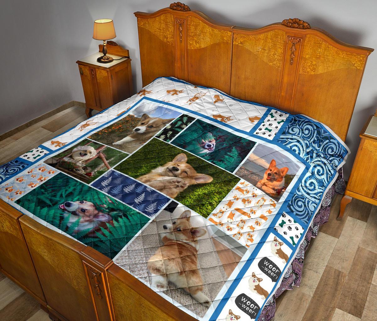corgi-dog-with-fern-quilt