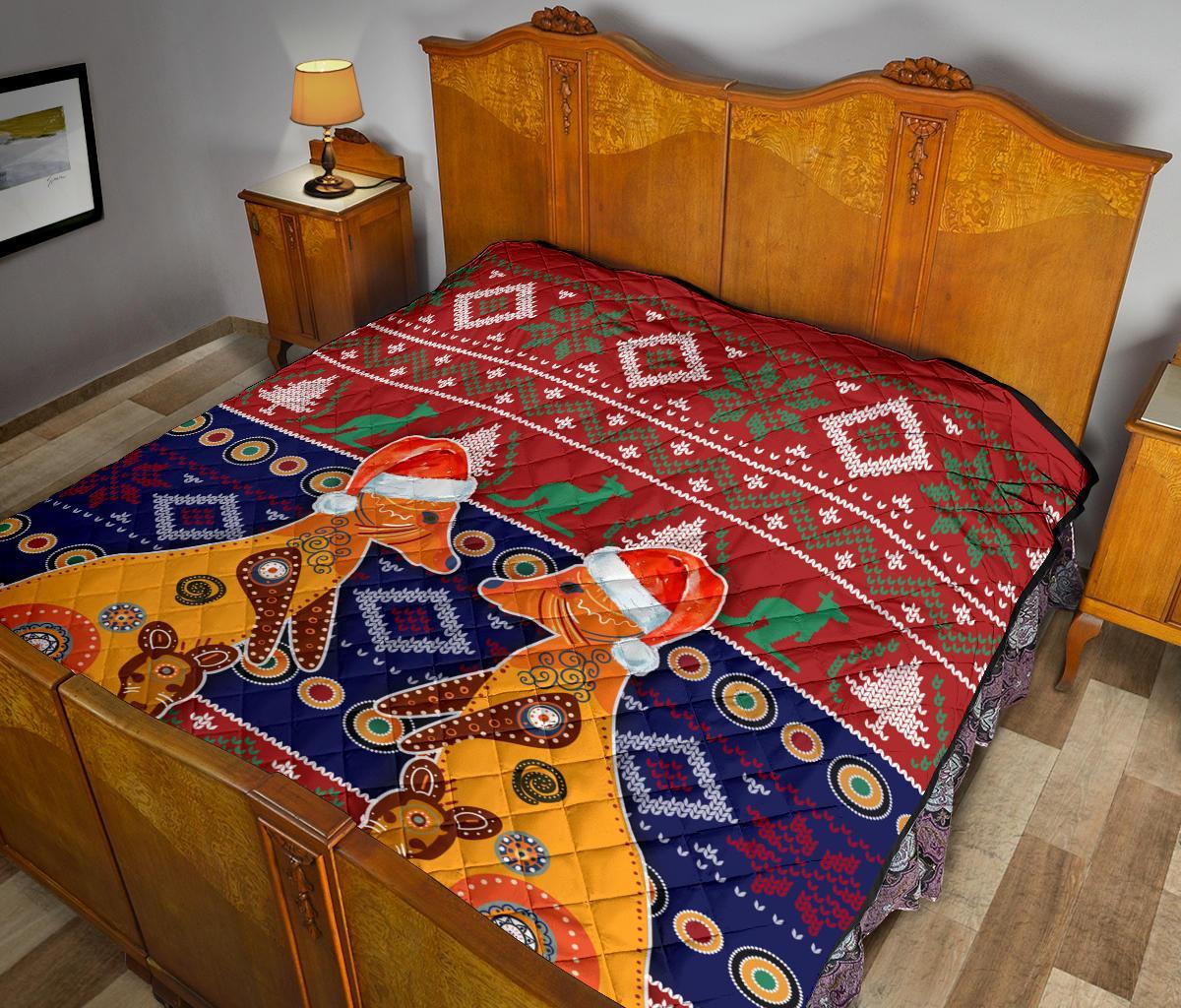 christmas-premium-quilt-mother-kangaroo-in-christmas