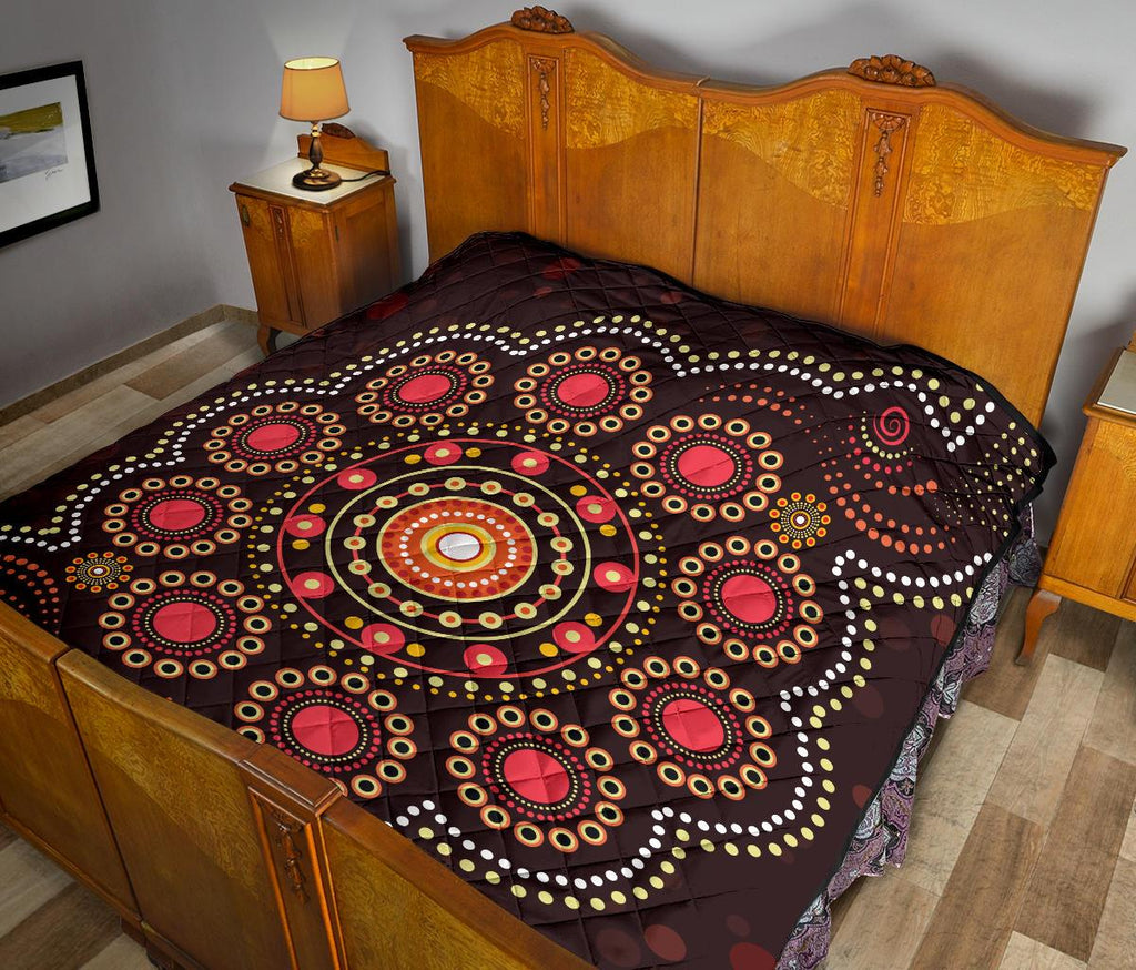 aboriginal-premium-quilt-australian-colorful-flower-dot-painting-art