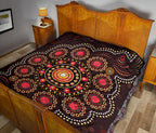 aboriginal-premium-quilt-australian-colorful-flower-dot-painting-art