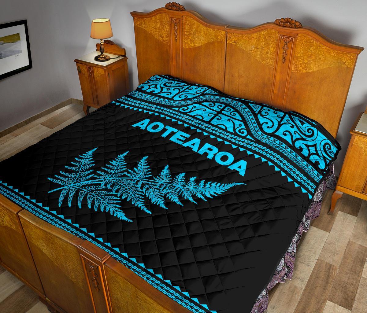 aotearoa-new-zealand-maori-premium-quilt-silver-fern-blue