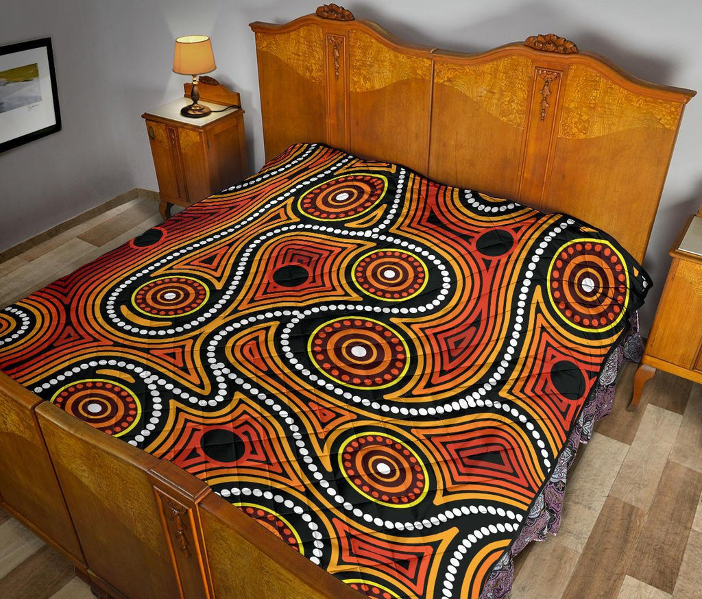 aboriginal-premium-quilt-indigenous-circle-dot-painting-ver01