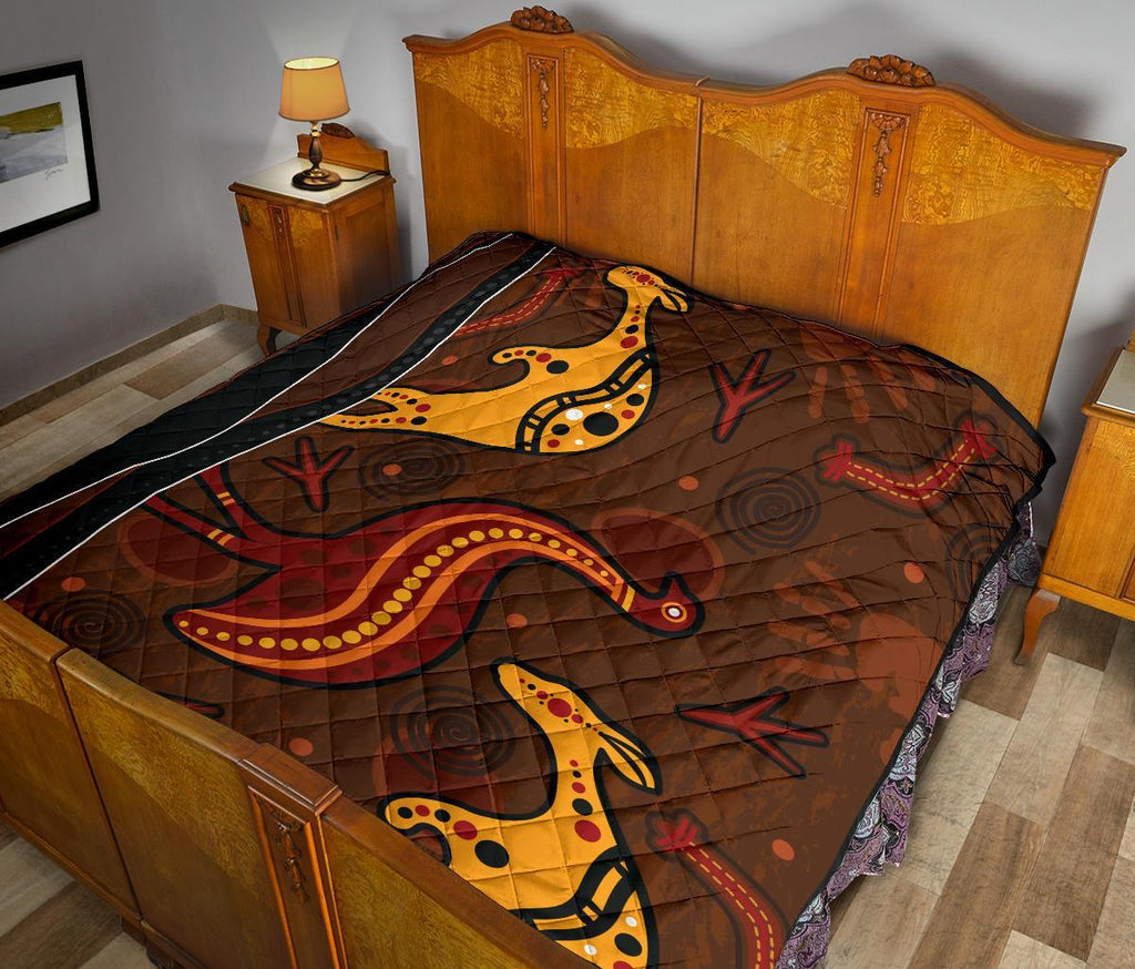 aboriginal-premium-quilt-indigenous-kangaroo-and-emu-brown-color