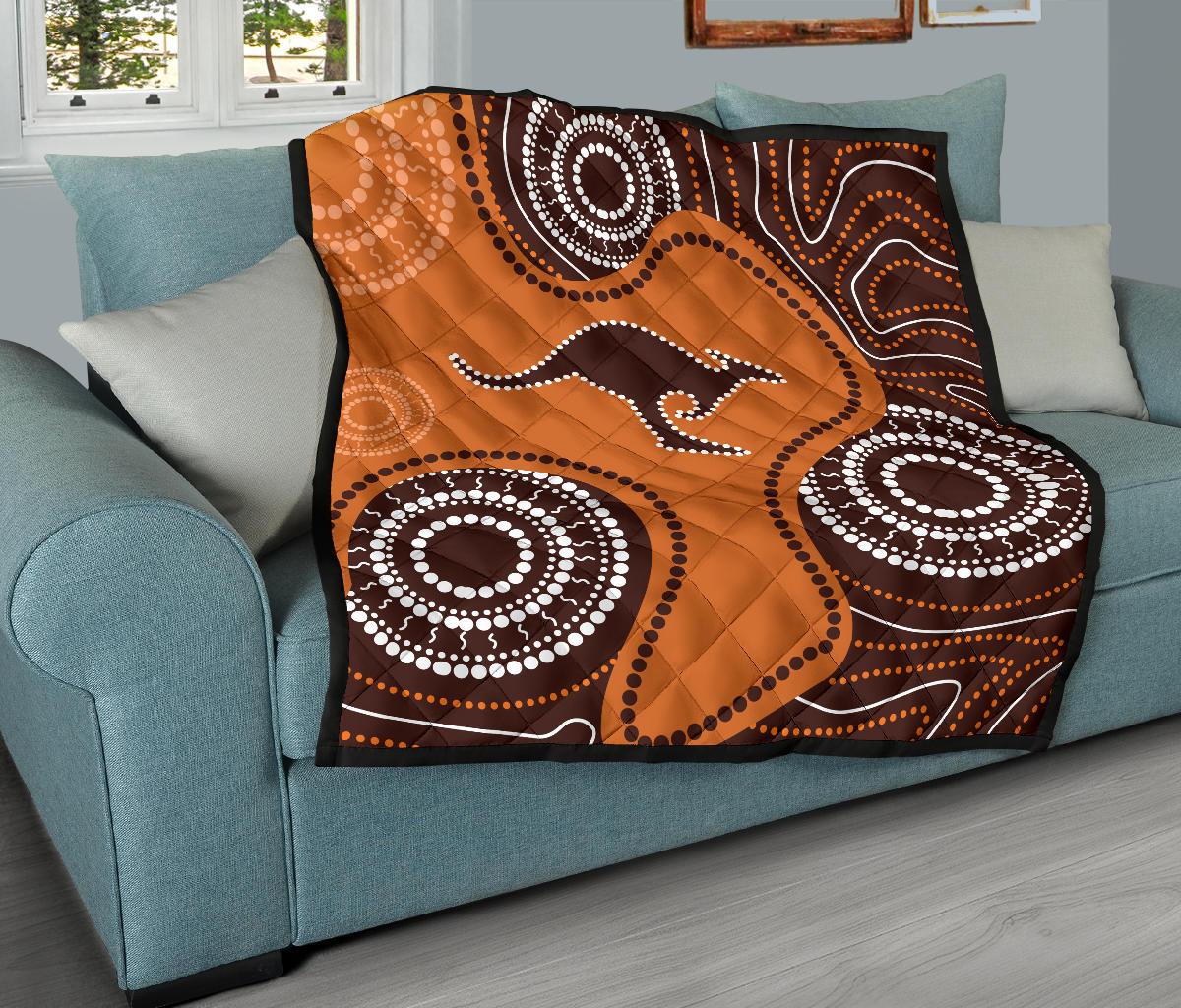 premium-quilts-aboriginal-dot-painting-quilts-kangaroo